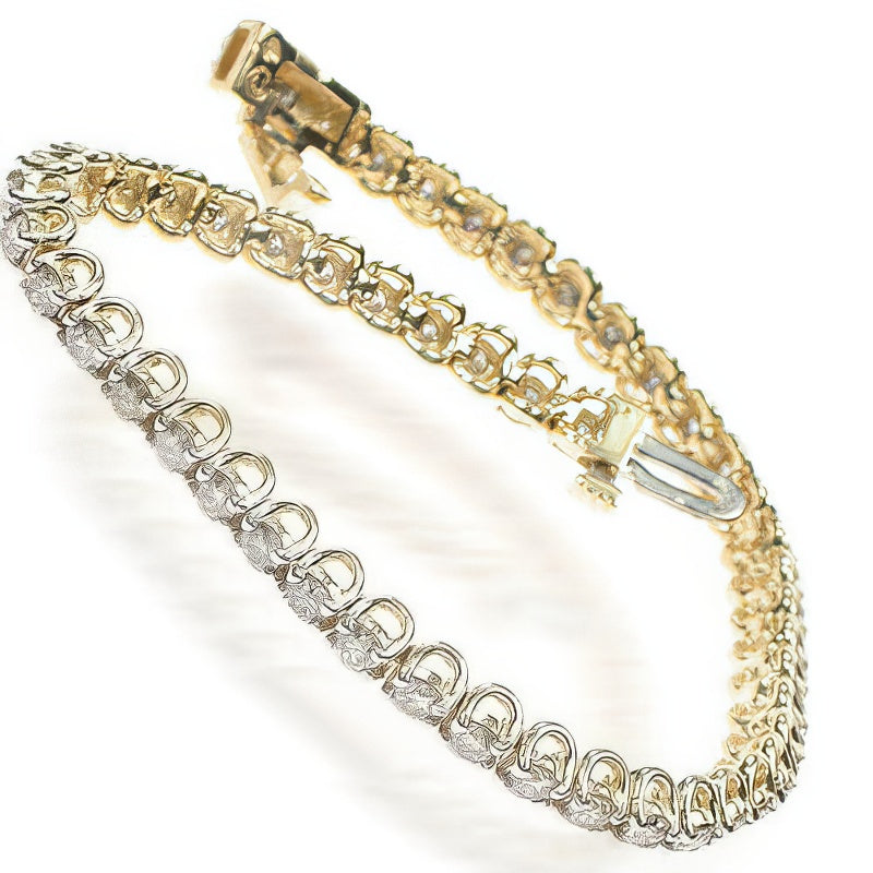 2.00-4.00 CT Round Cut Diamonds - Tennis Bracelet