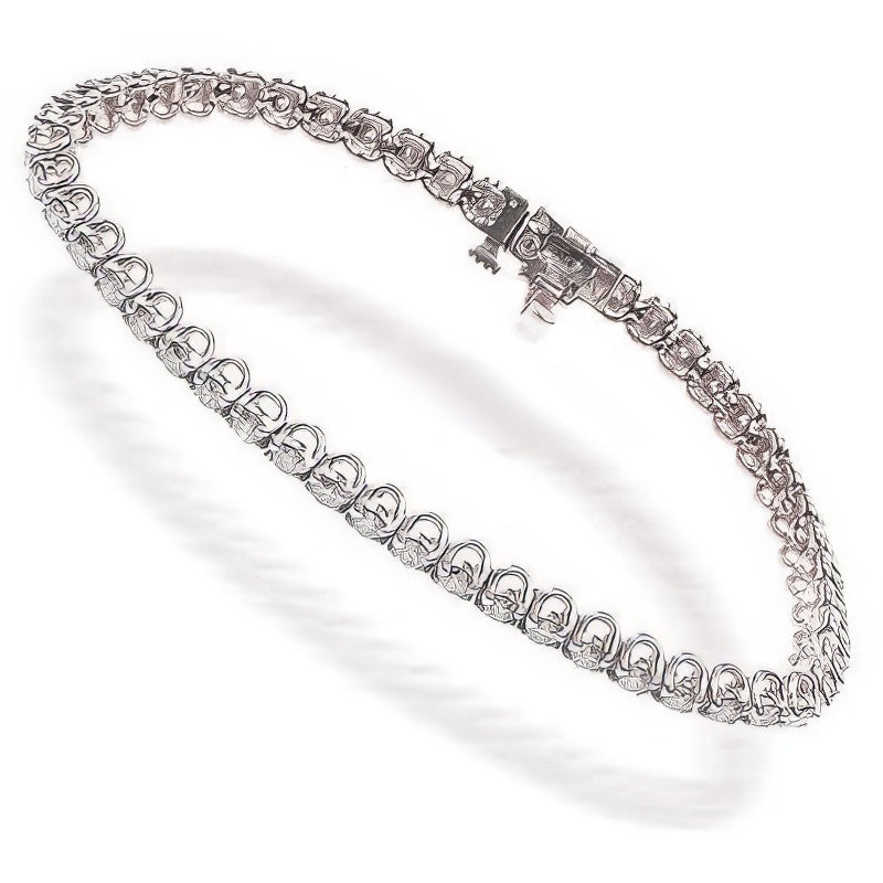 2.00-4.00 CT Round Cut Diamonds - Tennis Bracelet