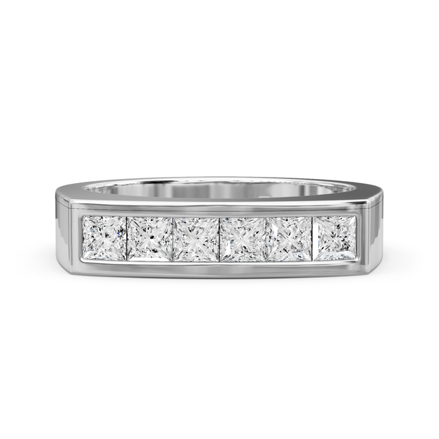 1.00 CT Princess Cut Lab Grown Diamonds - Mens Wedding Bands