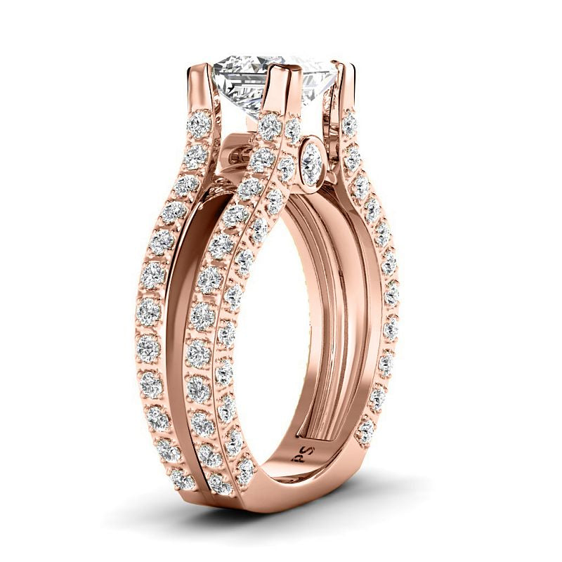 1.45-2.60 CT Round & Princess Cut Diamonds - Engagement Ring