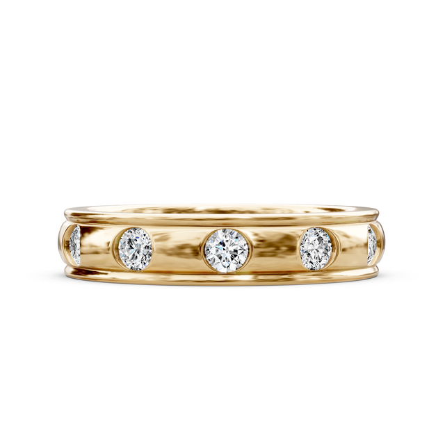 0.50 CT Round Cut Natural Diamonds - Mens Wedding Bands
