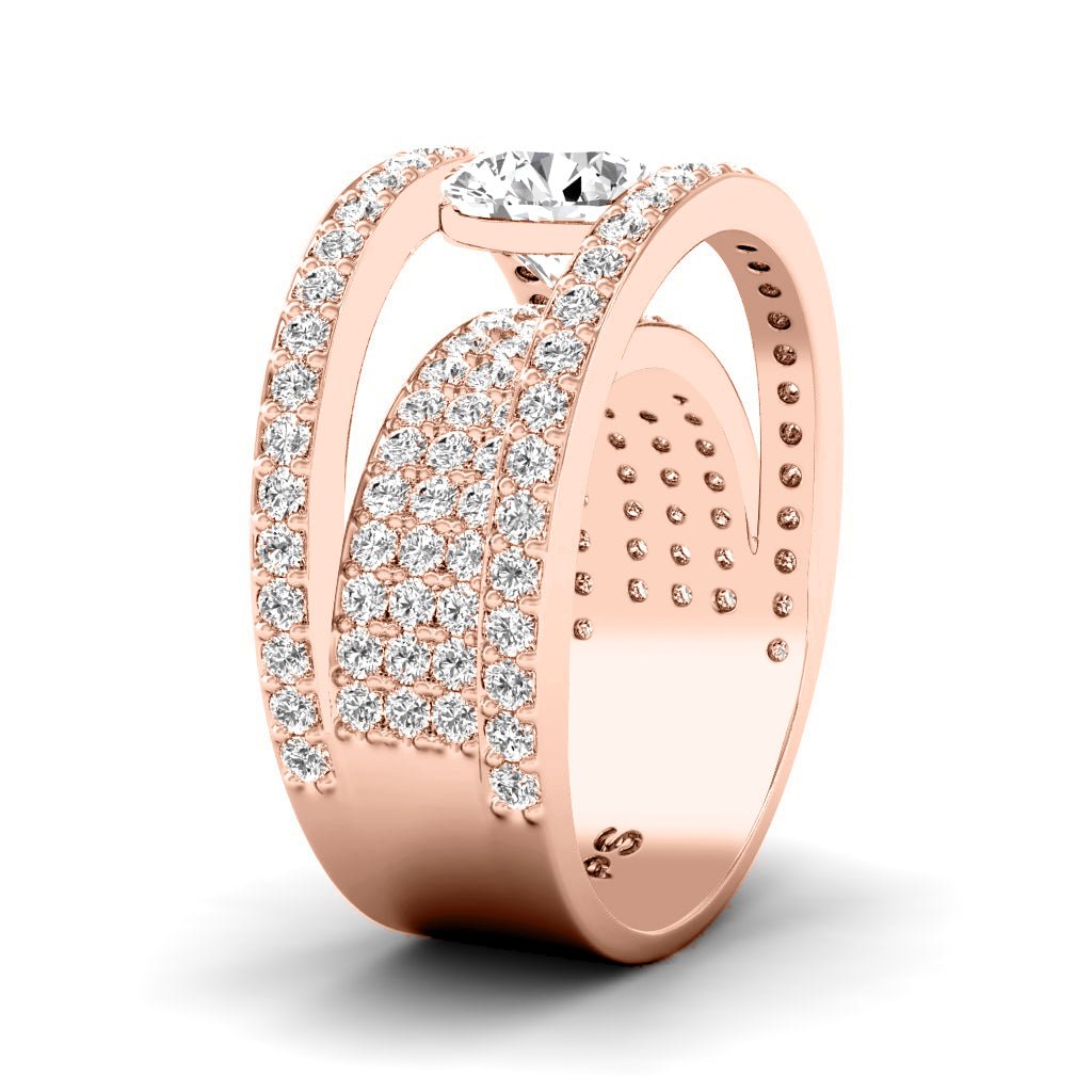 2.30-7.80 CT Round Cut Lab Grown Diamonds - Engagement Ring