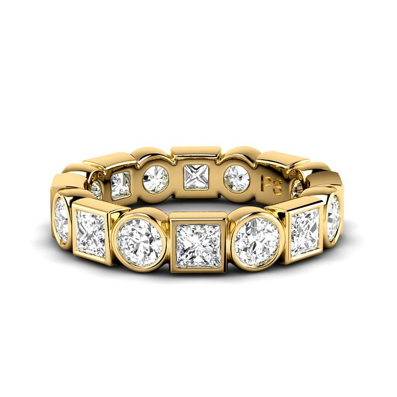 1.50 CT Round & Princess Cut Diamonds - Eternity Ring