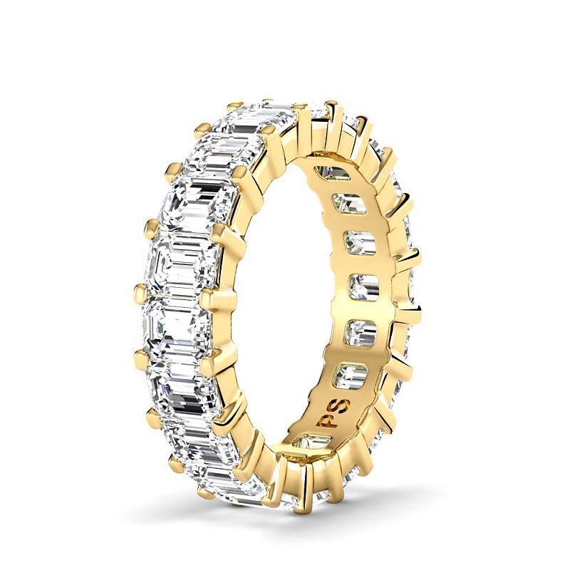 5.20 CT Emerald Cut Diamonds - Eternity Ring