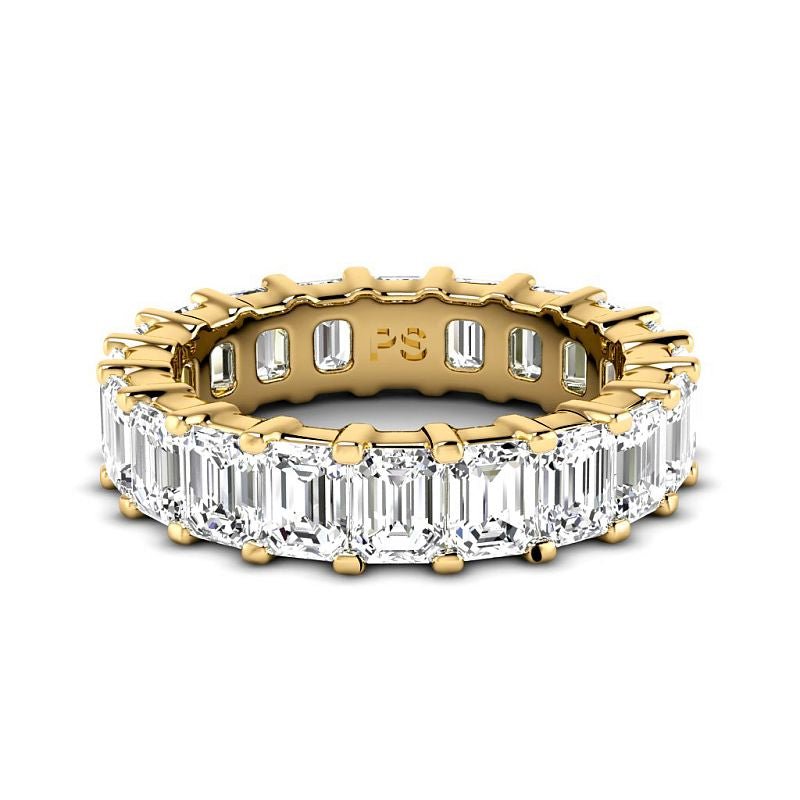 5.20 CT Emerald Cut Natural Diamonds - Eternity Rings - Primestyle.com