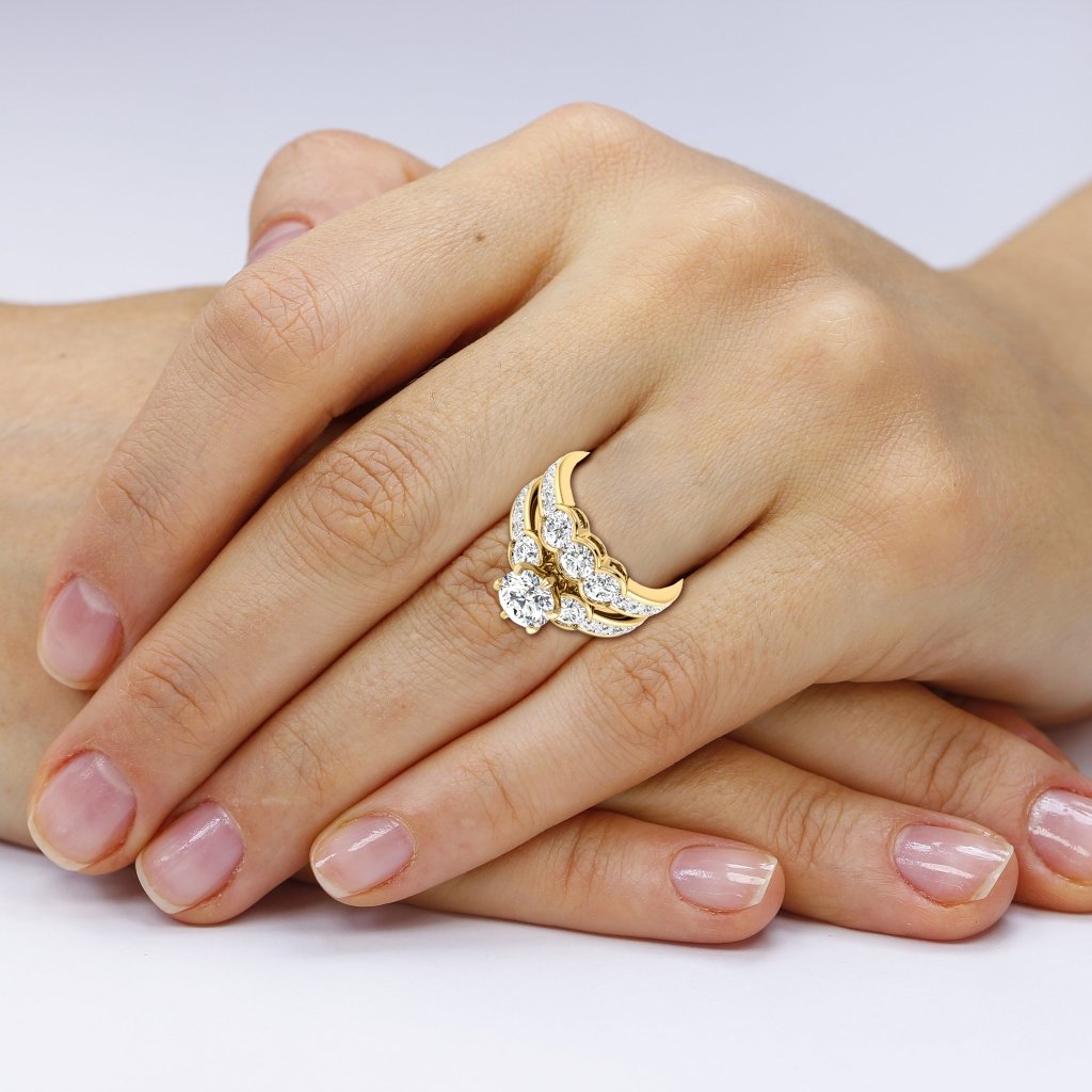 2.30 - 3.45 CT Round Cut Natural Diamonds - Bridal Set - Primestyle.com
