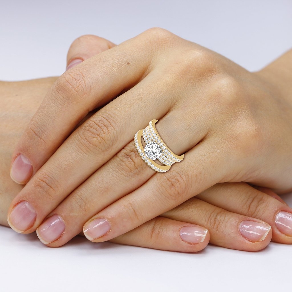 2.15 - 3.30 CT Round Cut Natural Diamonds - Engagement Ring - Primestyle.com
