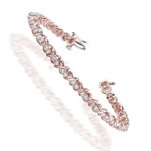 2.20-4.00 CT Round Cut Natural Diamonds - Tennis Bracelet