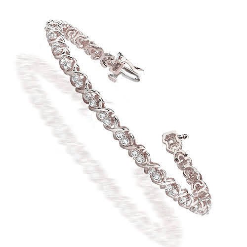 2.20 - 4.00 CT Round Cut Natural Diamonds - Tennis Bracelet - Primestyle.com