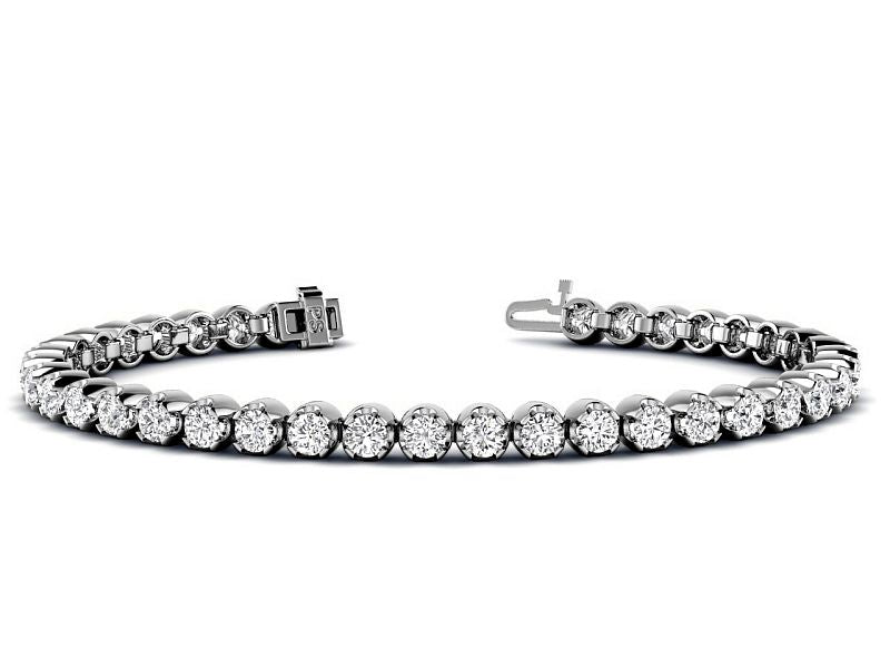 3.50-10.00 CT Round Cut Diamonds - Tennis Bracelet