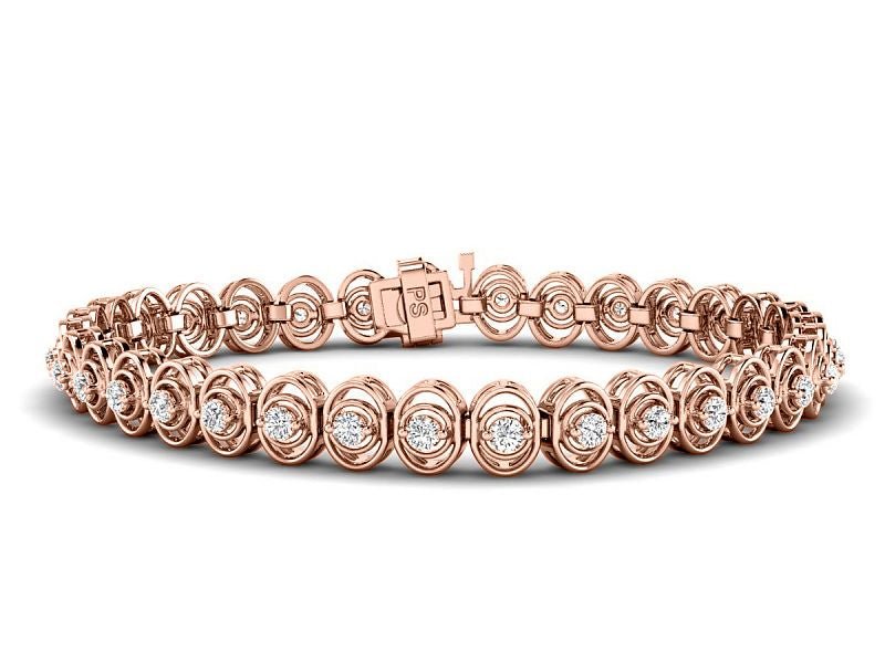 1.00 - 3.15 CT Round Cut Diamonds - Tennis Bracelet - Primestyle.com