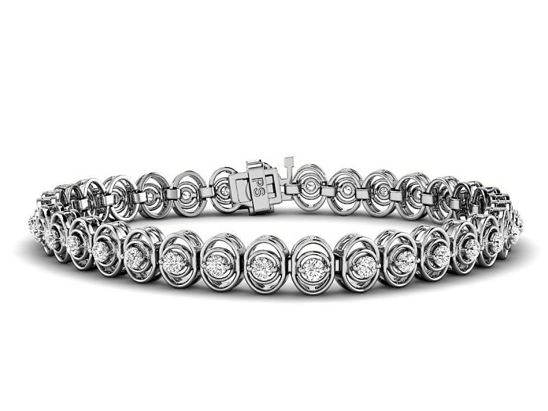 1.00 - 3.15 CT Round Cut Diamonds - Tennis Bracelet - Primestyle.com