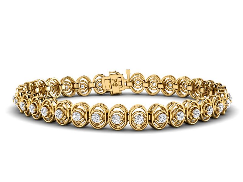 1.00-3.15 CT Round Cut Diamonds - Tennis Bracelet