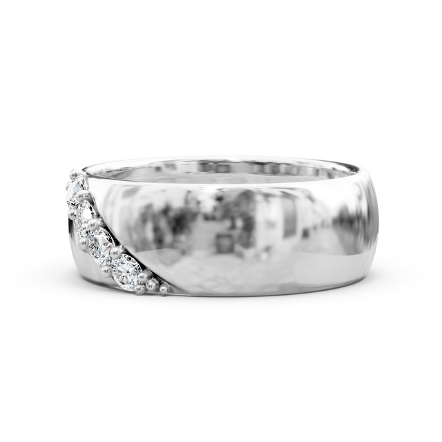 0.30 CT Round Cut Lab Grown Diamonds - Mens Wedding Bands
