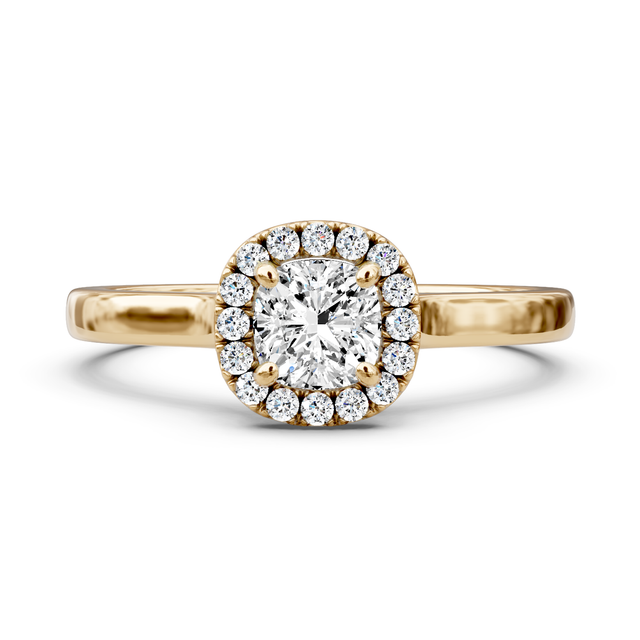 0.60-1.75 CT Cushion & Round Cut Natural Diamonds - Halo Rings