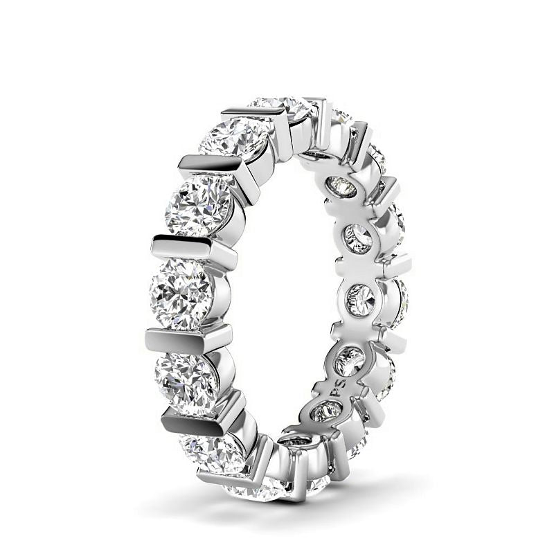 1.50-5.00 CT Round Cut Natural Diamonds - Eternity Rings