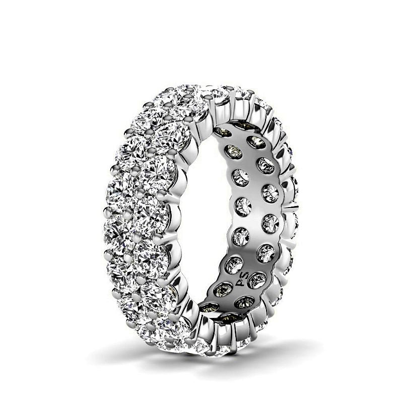 3.00-7.20 CT Round Cut Diamonds - Eternity Ring