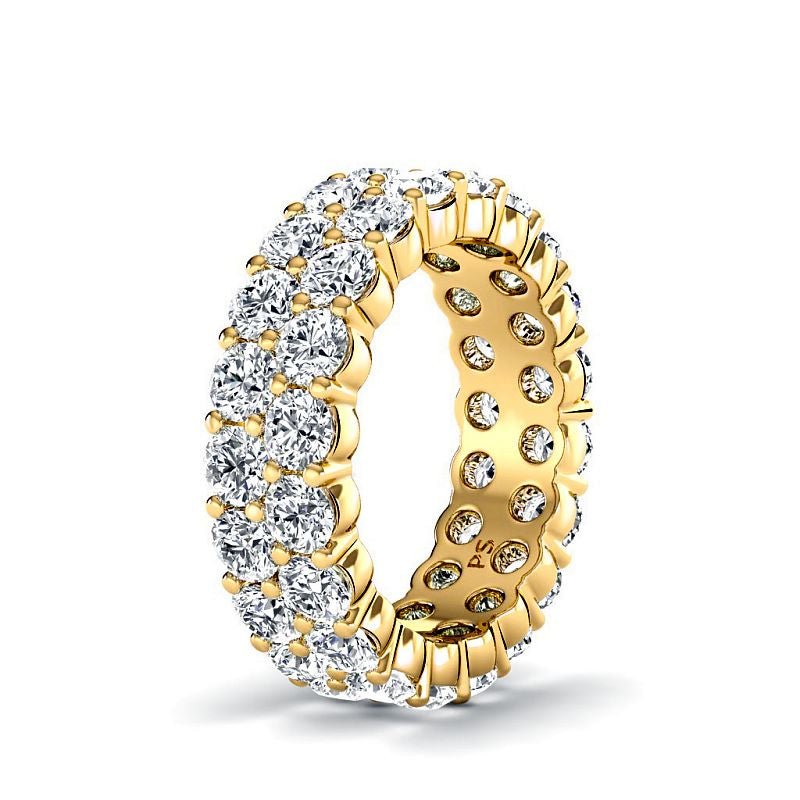 3.00-7.20 CT Round Cut Natural Diamonds - Eternity Rings