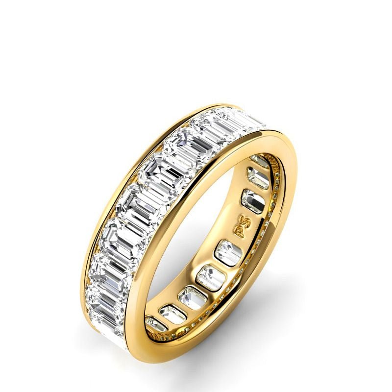 4.00-7.00 CT Emerald Cut Natural Diamonds - Eternity Rings