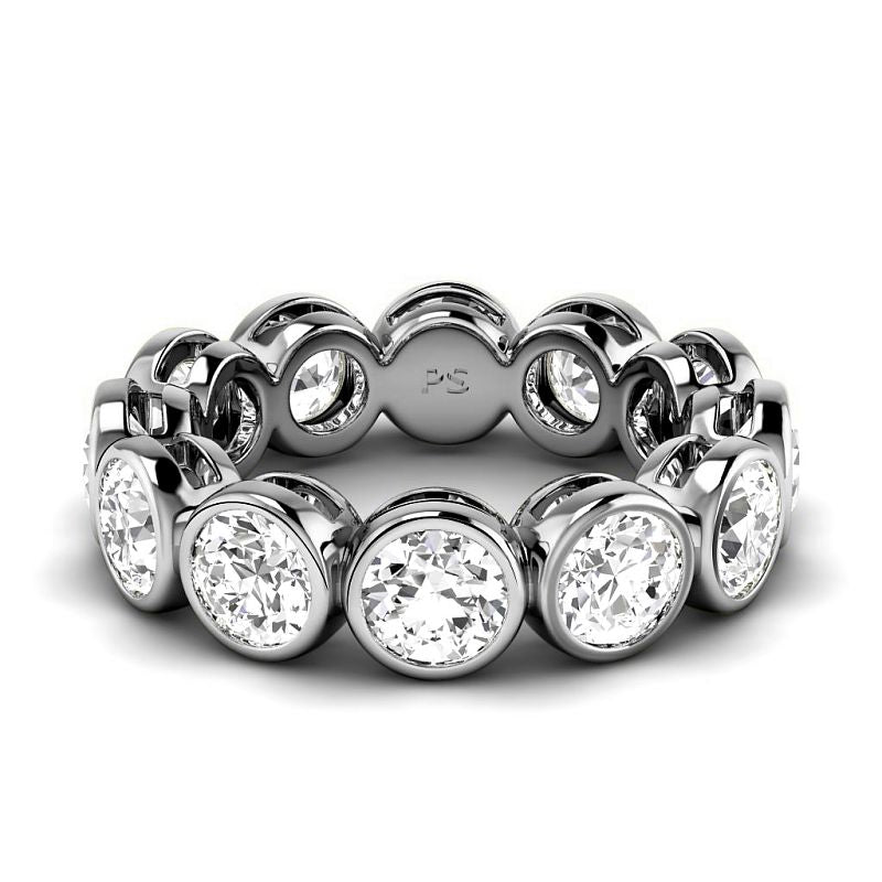 1.50-5.00 CT Round Cut Diamonds - Eternity Ring