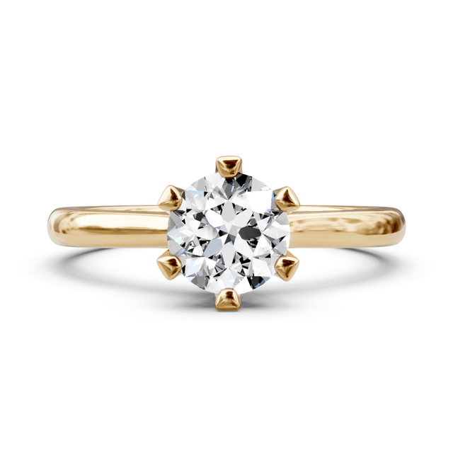 0.35-1.50 CT Round Cut Natural Diamonds - Solitaire Rings