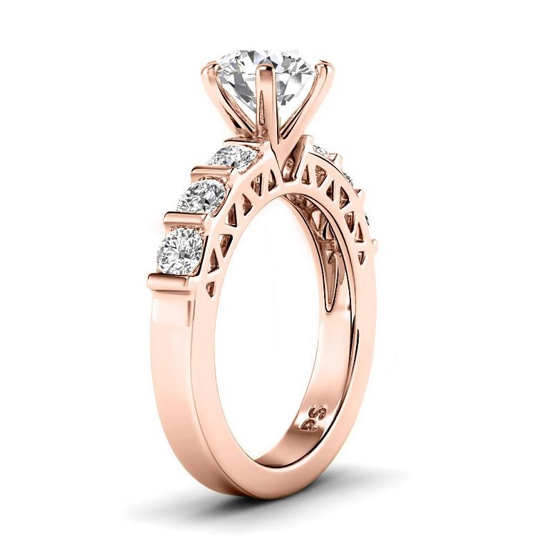 1.15-6.65 CT Round Cut Diamonds - Engagement Ring