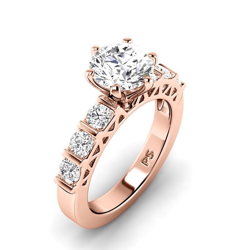 1.15-6.65 CT Round Cut Diamonds - Engagement Ring