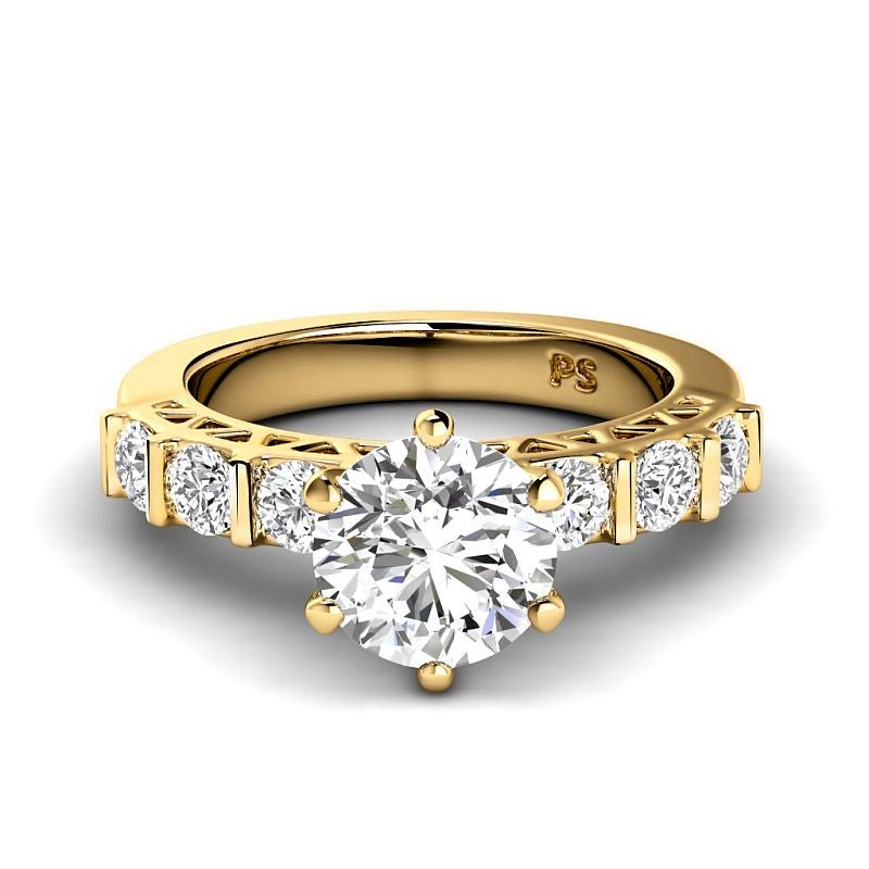 1.15 - 6.65 CT Round Cut Diamonds - Engagement Ring - Primestyle.com