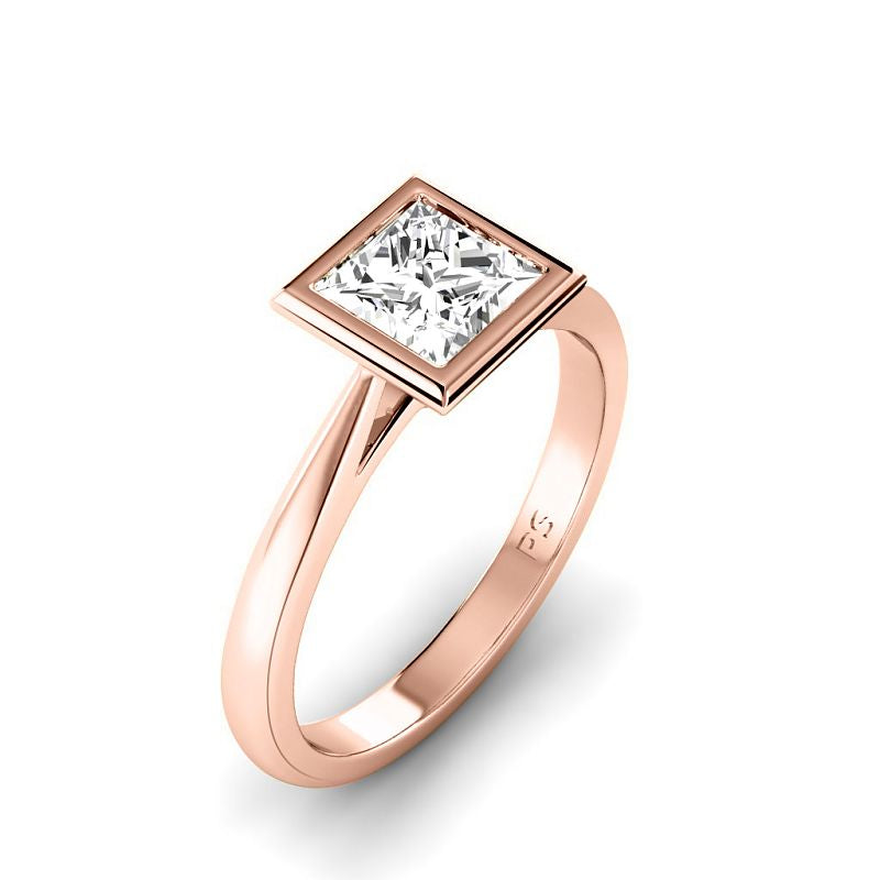 0.35-1.50 CT Princess Cut Diamonds - Solitaire Ring