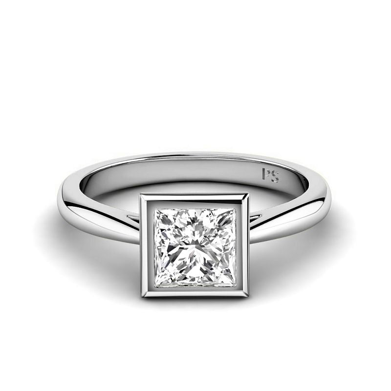 0.35-1.50 CT Princess Cut Diamonds - Solitaire Ring