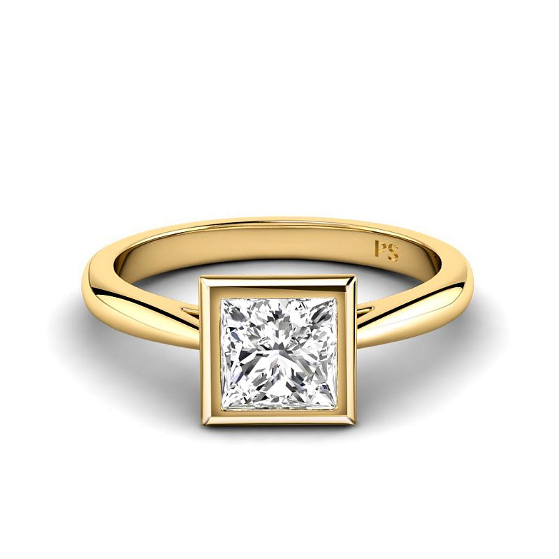 0.35-1.50 CT Princess Cut Diamonds - Solitaire Ring