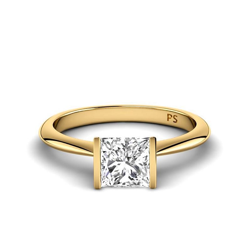 0.35-1.50 CT Princess Cut Natural Diamonds - Solitaire Rings