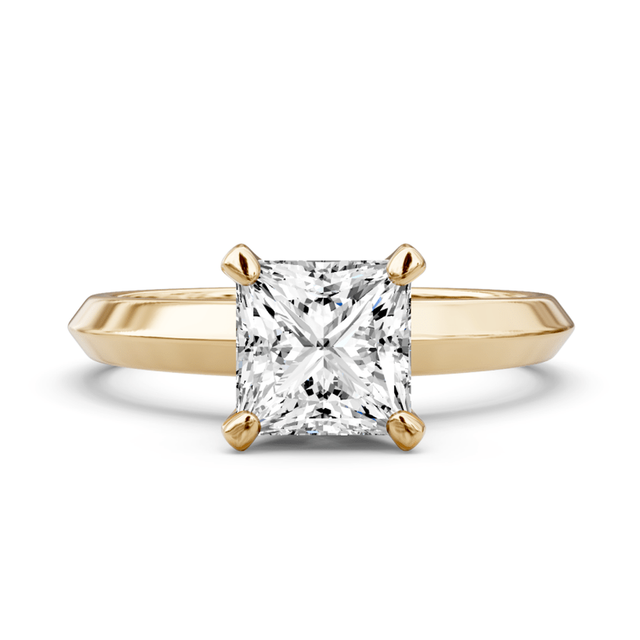 0.35-1.50 CT Princess Cut Natural Diamonds - Solitaire Rings