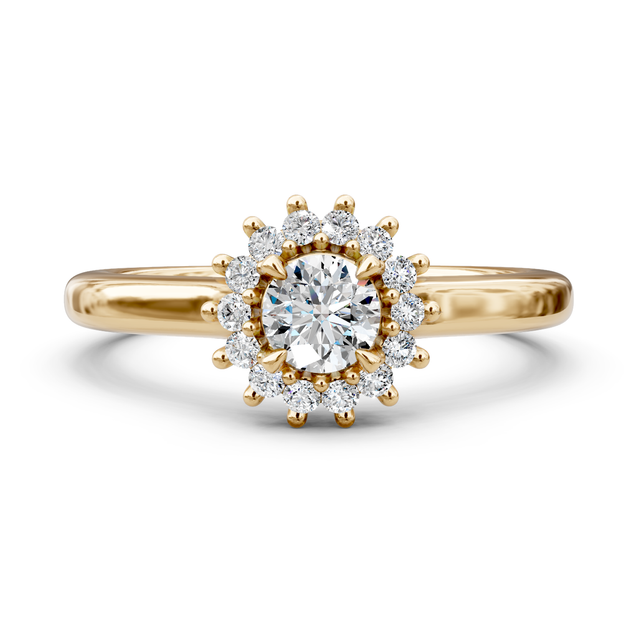 0.55-1.70 CT Round Cut Natural Diamonds - Halo Rings