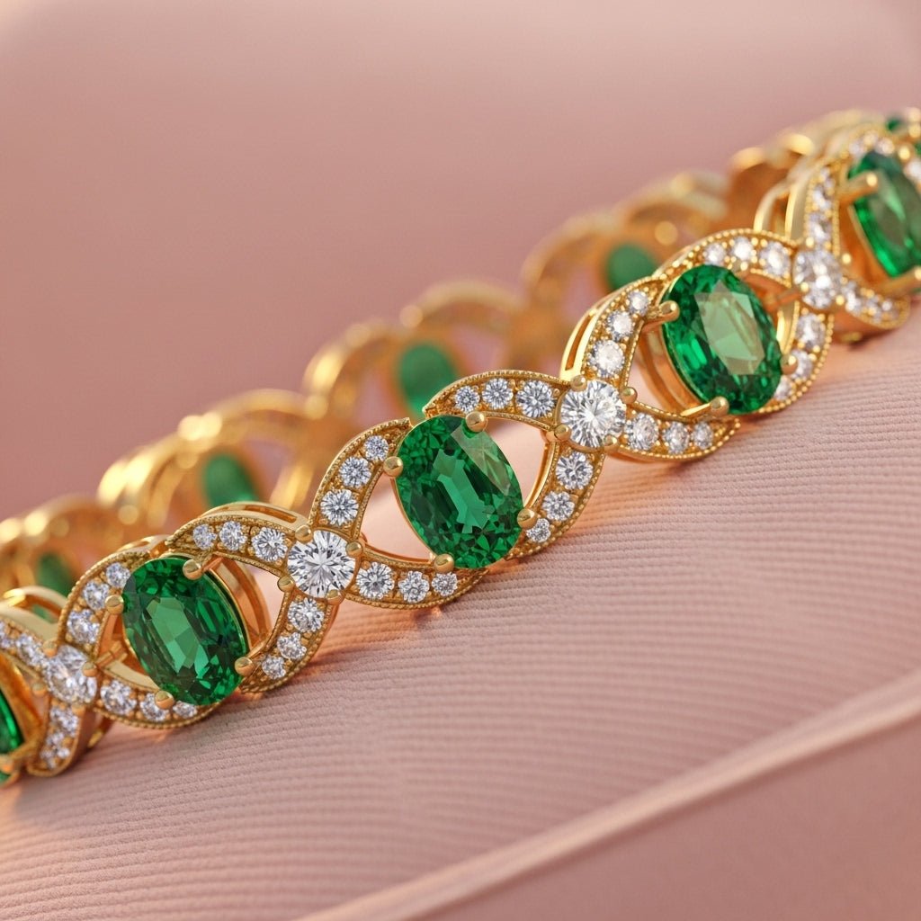 Fiorentina Emerald & Diamond Regency Bracelet - Primestyle.com