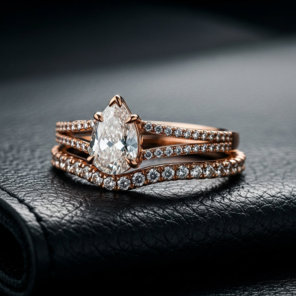 Rosaline Teardrop Harmony Bridal Set