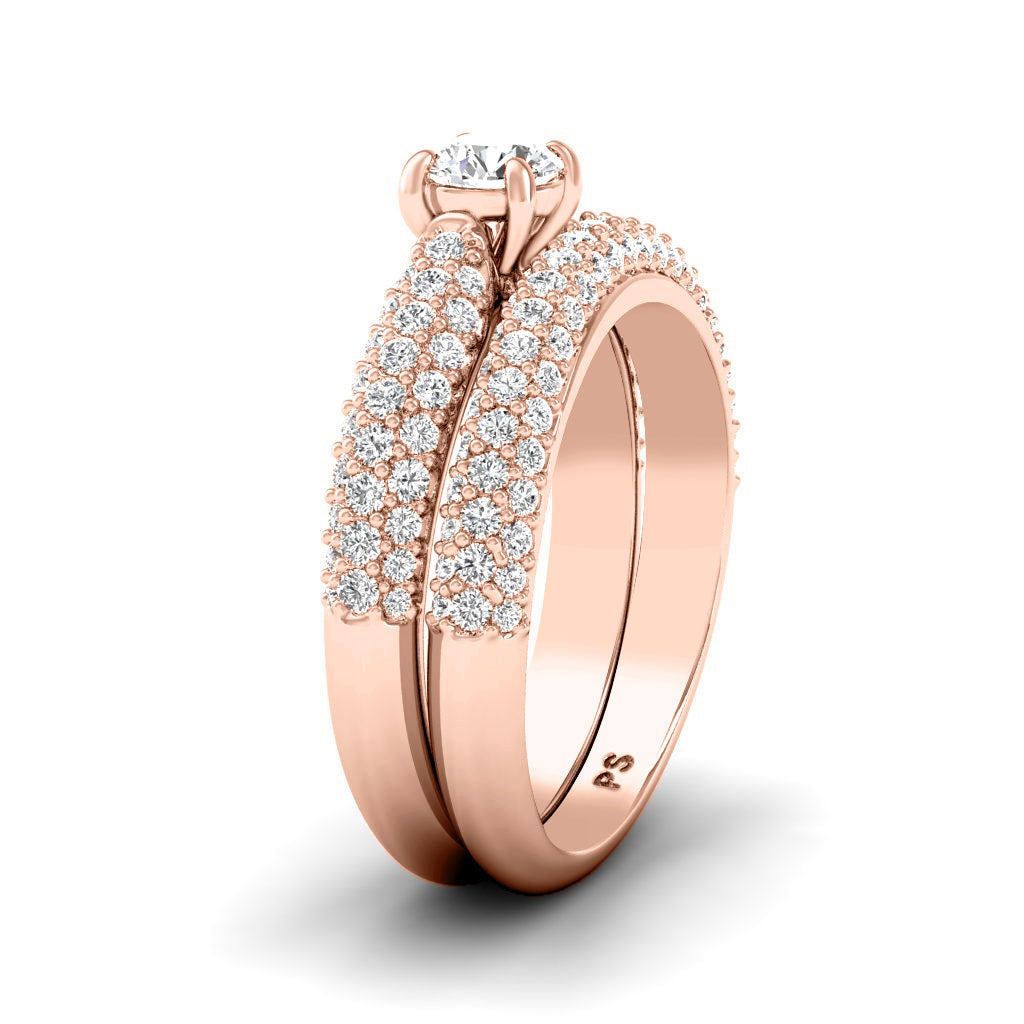 1.50-2.65 CT Round Cut Natural Diamonds - Bridal Set