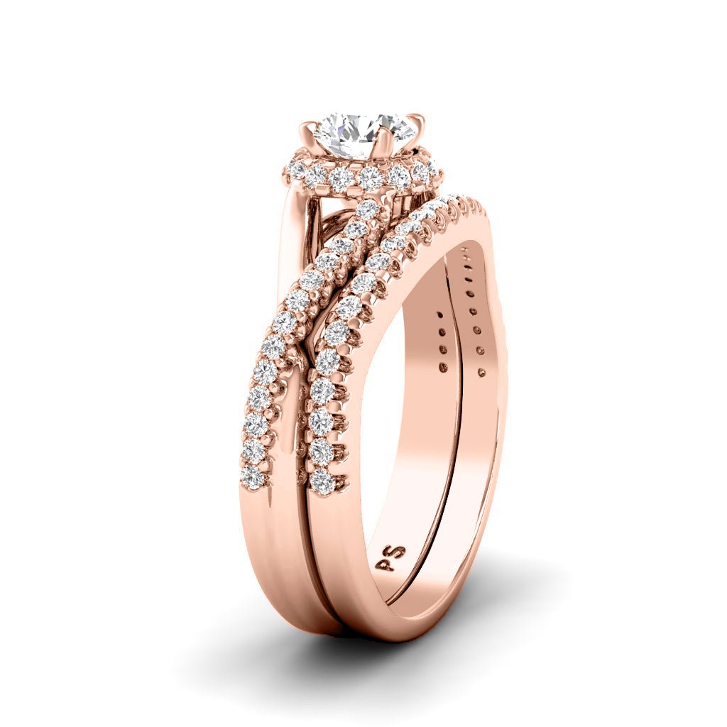 0.90 - 6.40 CT Round Cut Diamonds - Bridal Set - Primestyle.com