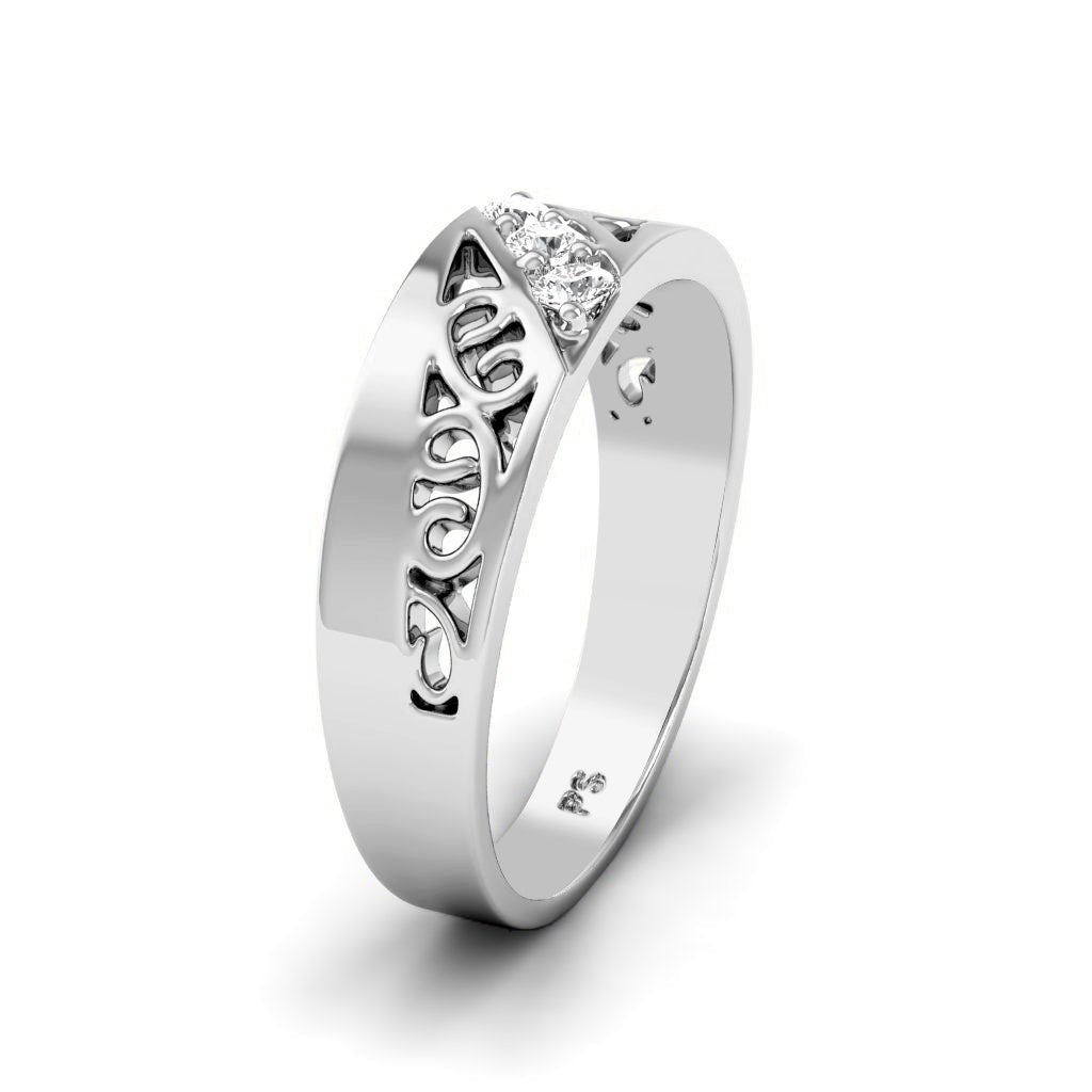 0.30 CT Round Cut Natural Diamonds - Mens Wedding Bands