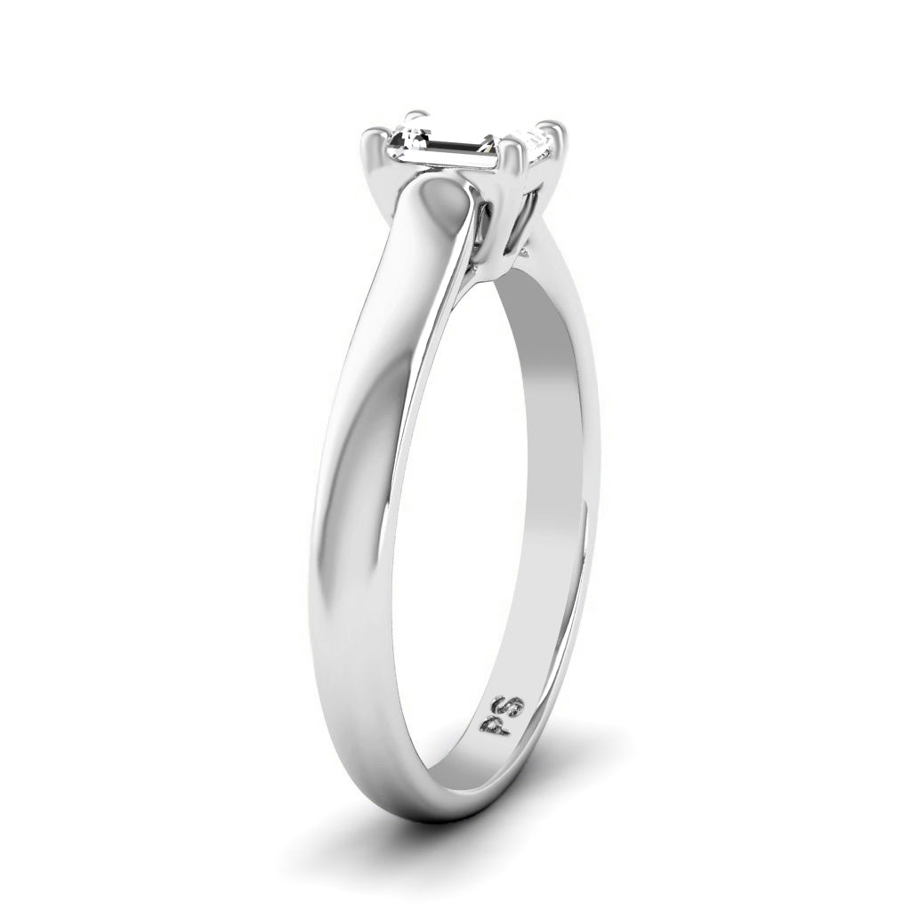 0.50-3.00 CT Emerald Cut Lab Grown Diamonds - Solitaire Ring