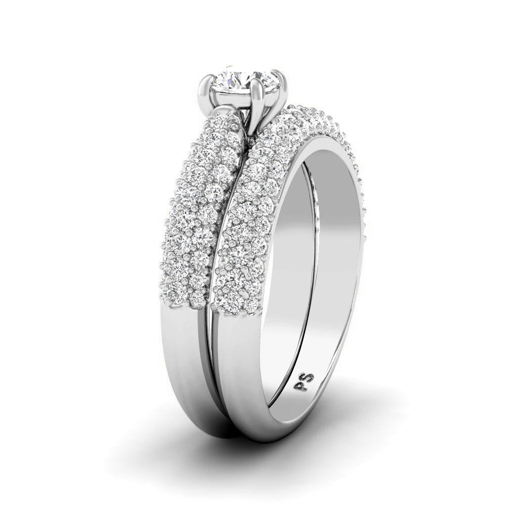 1.50-2.65 CT Round Cut Natural Diamonds - Bridal Set