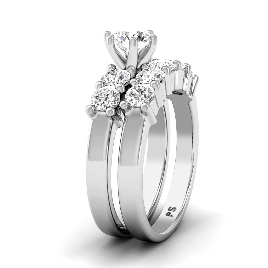 1.75-2.90 CT Round Cut Natural Diamonds - Bridal Set