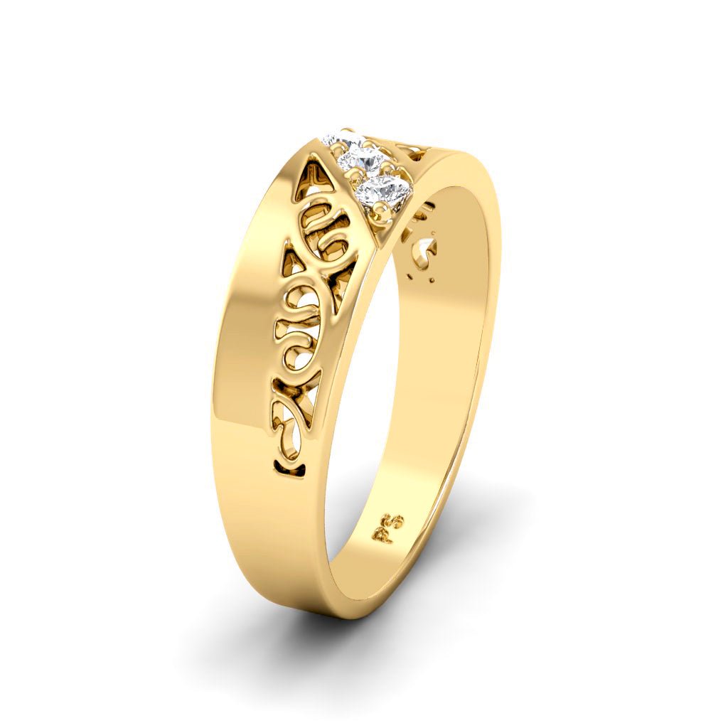 0.30 CT Round Cut Lab Grown Diamonds - Mens Wedding Band - Primestyle.com