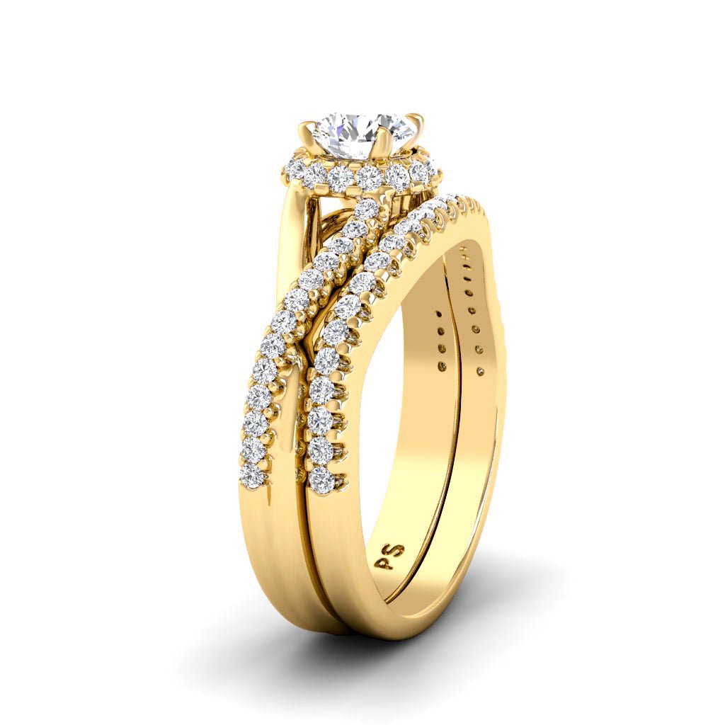 0.90-6.40 CT Round Cut Diamonds - Bridal Set