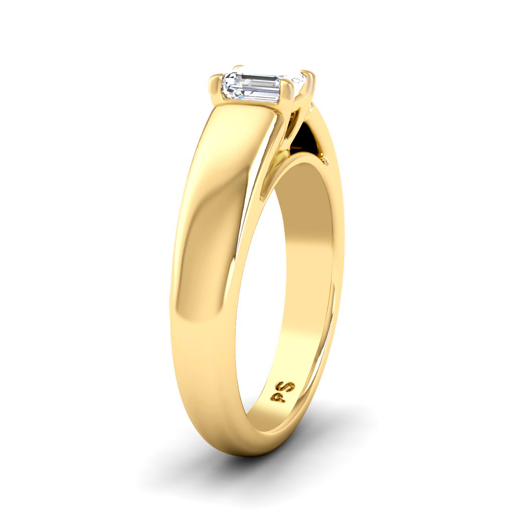 0.35-1.50 CT Emerald Cut Diamonds - Solitaire Ring