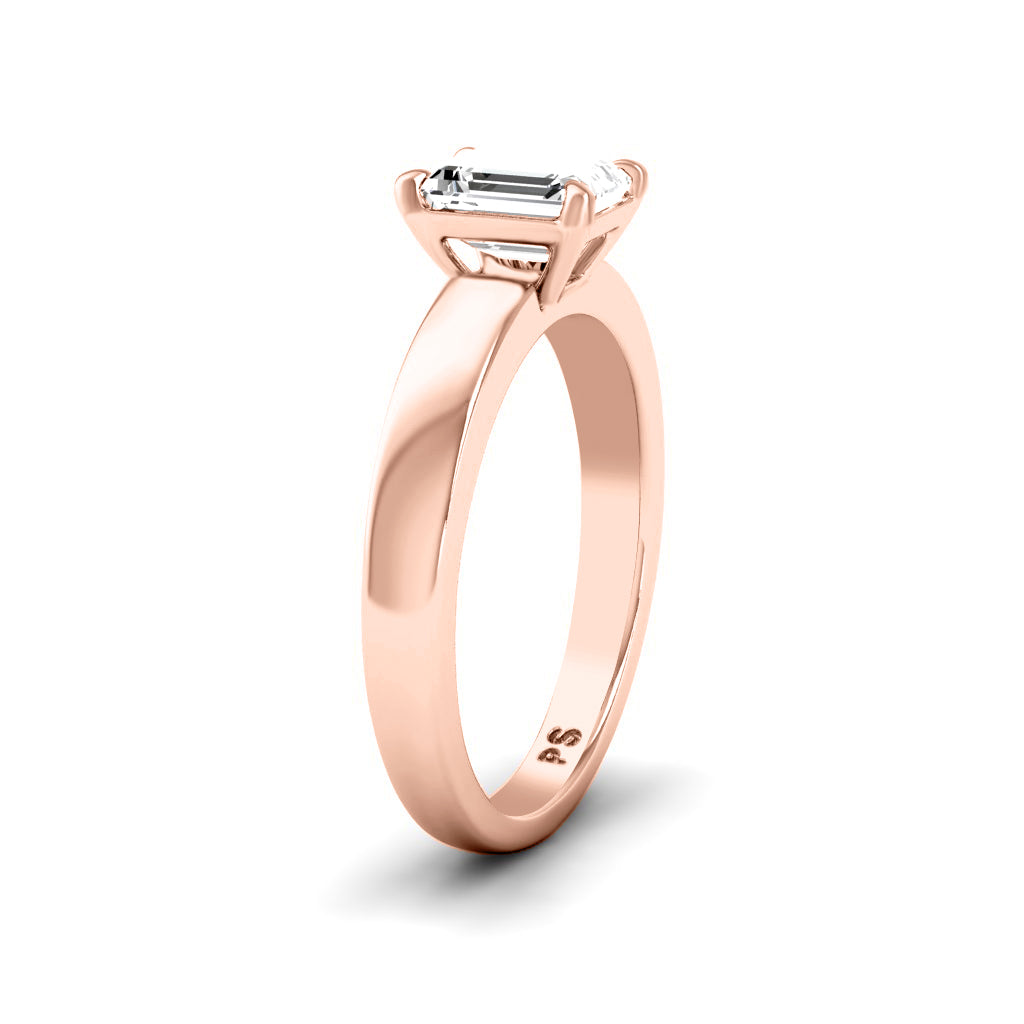 0.35-1.50 CT Emerald Cut Diamonds - Solitaire Ring