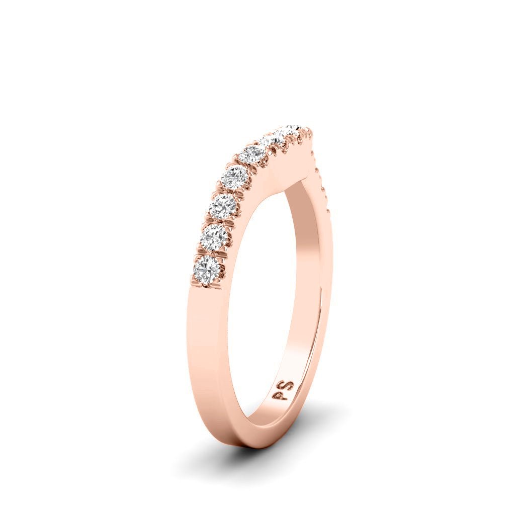 0.30 CT Round Cut Lab Grown Diamonds - Wedding Band - Primestyle.com
