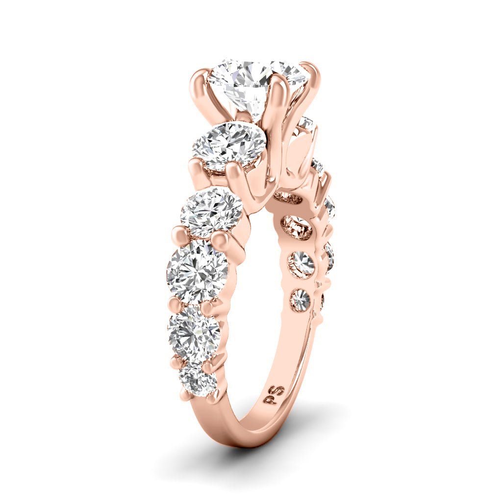 3.00-8.50 CT Round Cut Lab Grown Diamonds - Engagement Ring