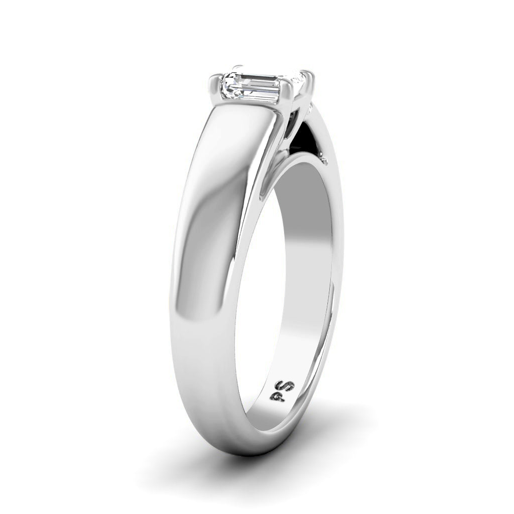 0.50-3.00 CT Emerald Cut Lab Grown Diamonds - Solitaire Ring