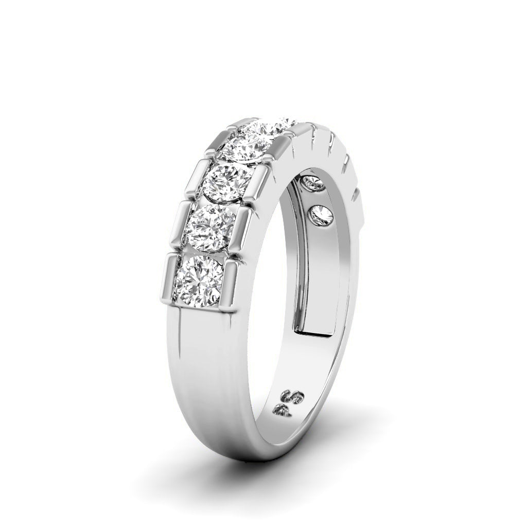 1.20 CT Round Cut Lab Grown Diamonds - Wedding Band